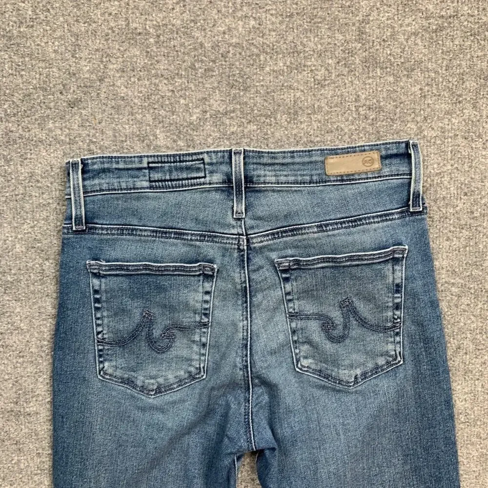 Anthropologie Jeans Womens 27 Blue Denim High Rise Stevie Ankle Slim Straight